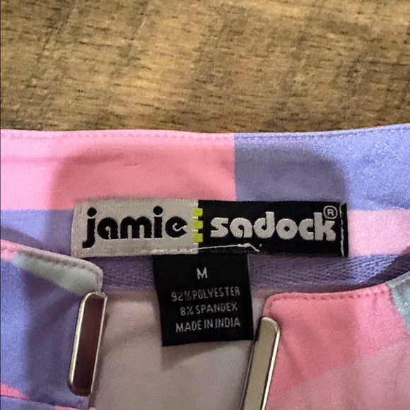 Jamie Sadock Blocks Quarter Zip Women's Sleeveless Golf Polo - Picture 2 of 3